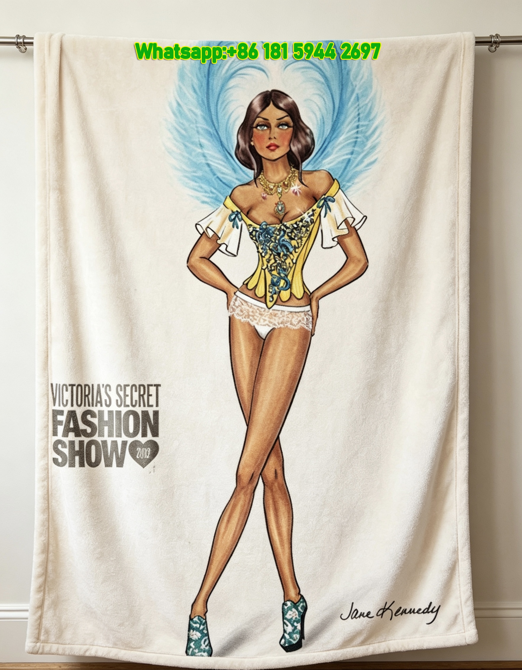victorias secret 2012 fashion show flannel sofa throw blanket V188